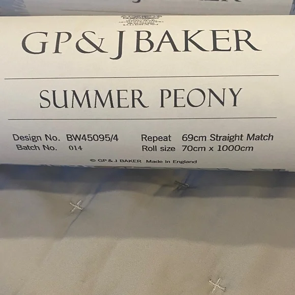 Summer Peony Wallpaper - Blue and White - Picture 2 of 5